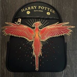Rare Harry Potter Loungefly mini leather Black Backpack limited edition from NYC